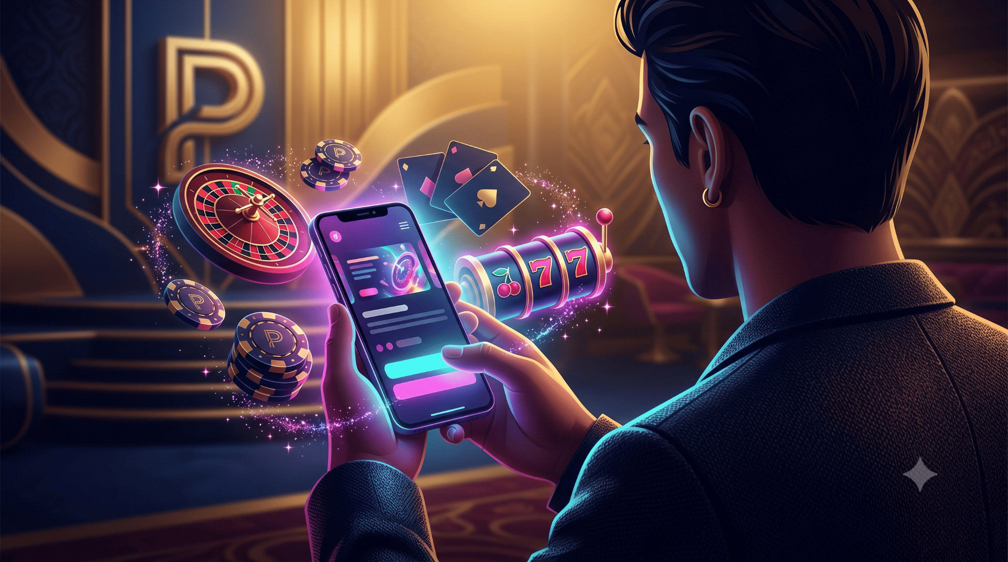 Versión móvil del casino en un teléfono inteligente